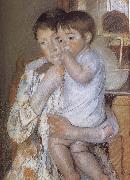 Mary Cassatt Child  in mother-s arm USA oil painting artist